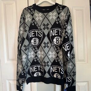 NWT 🤍 NBA Brooklyn Nets Christmas Crewneck Sweater